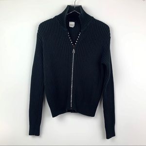 Von Saken | Rhinestone Heavy Cable Cage Sweater